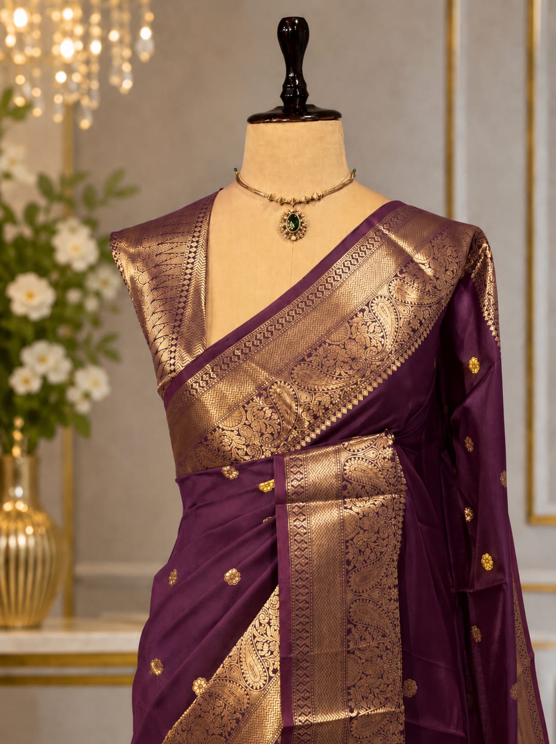 Banarasi semi katan semi silk saree