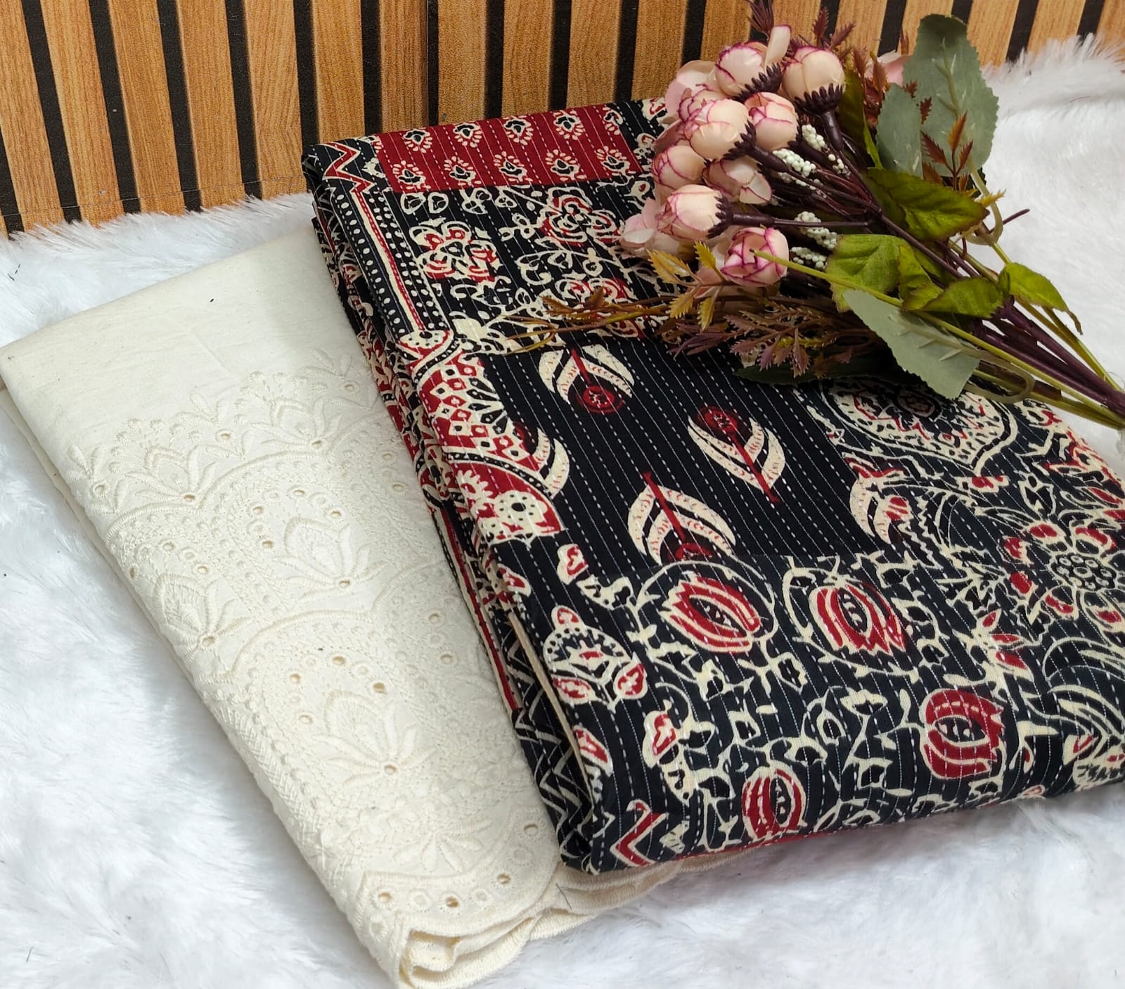 Cotton Katha with Plazzo bottom