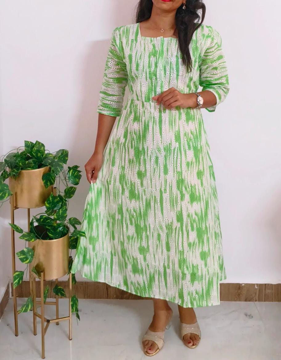 Anbarasi: Hakoba Cotton Front Open Feeding & Non-Feeding Suit