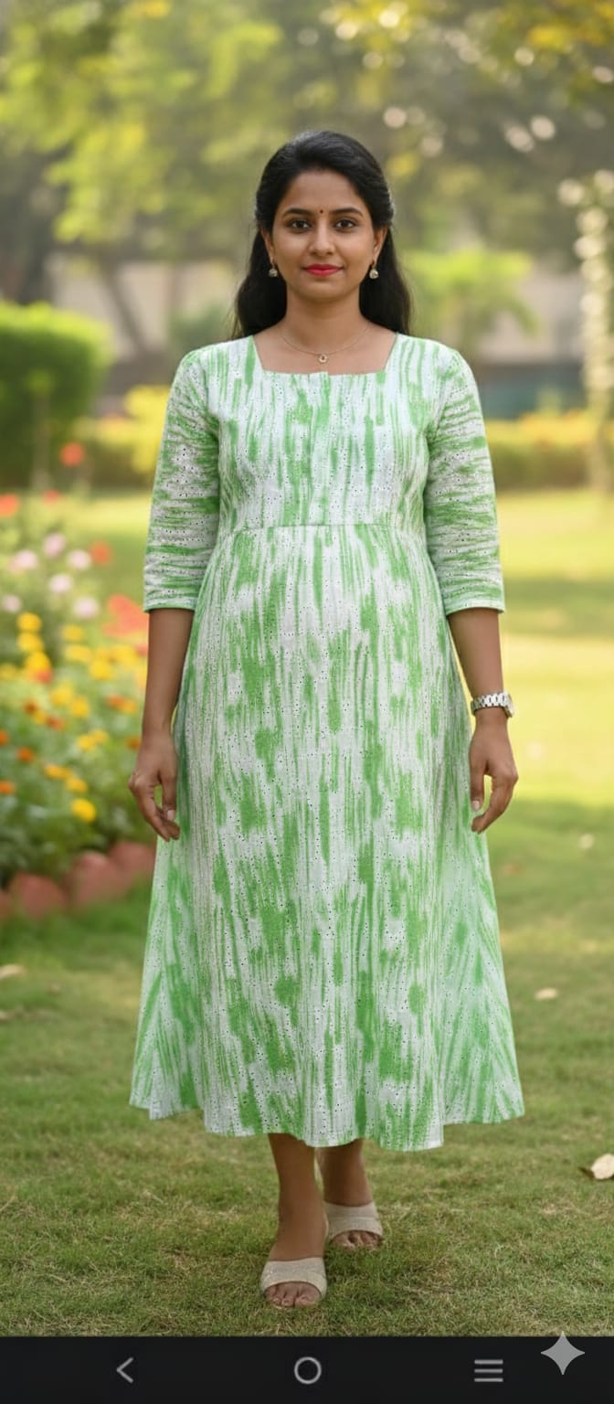 Anbarasi: Hakoba Cotton Front Open Feeding & Non-Feeding Suit