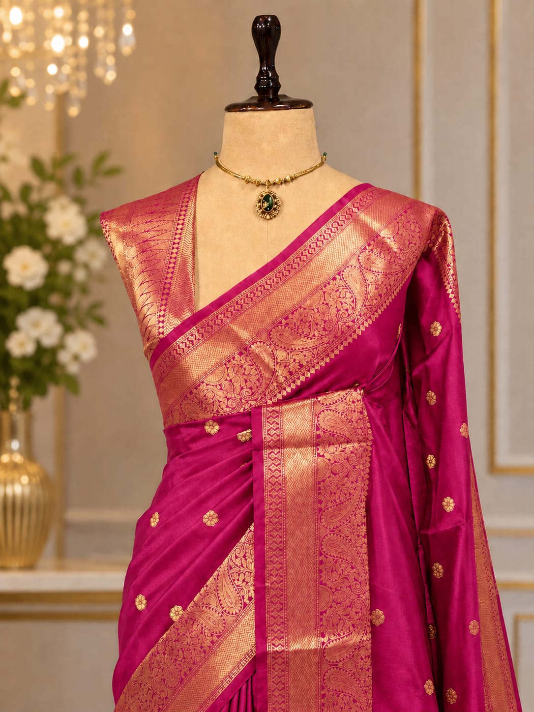 Banarasi semi katan semi silk saree