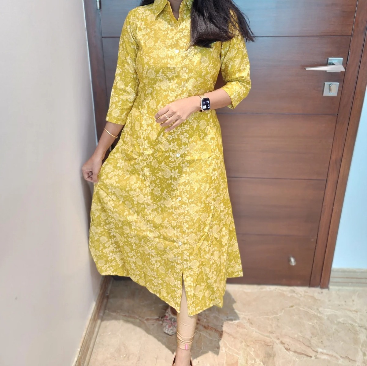 Anbarasi: Aarral Vatican Fabric A-Line Kurti with Pocket | Elegant Daily Wear
