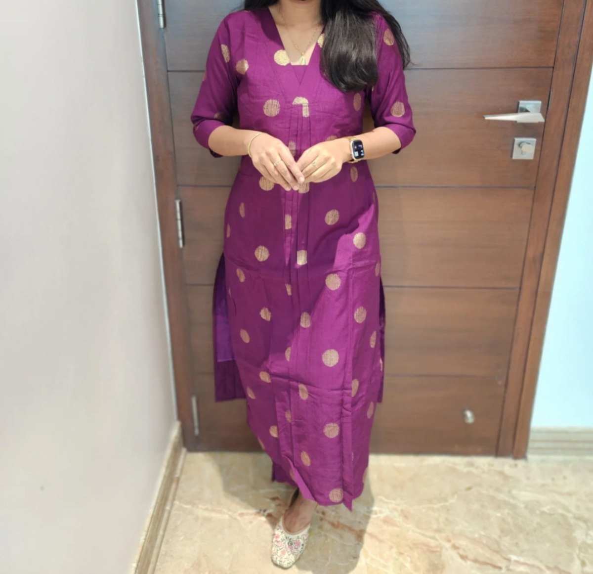 Raw Silk Cord Set Kurti with Pant for Women | Aarral Ethnic Wear