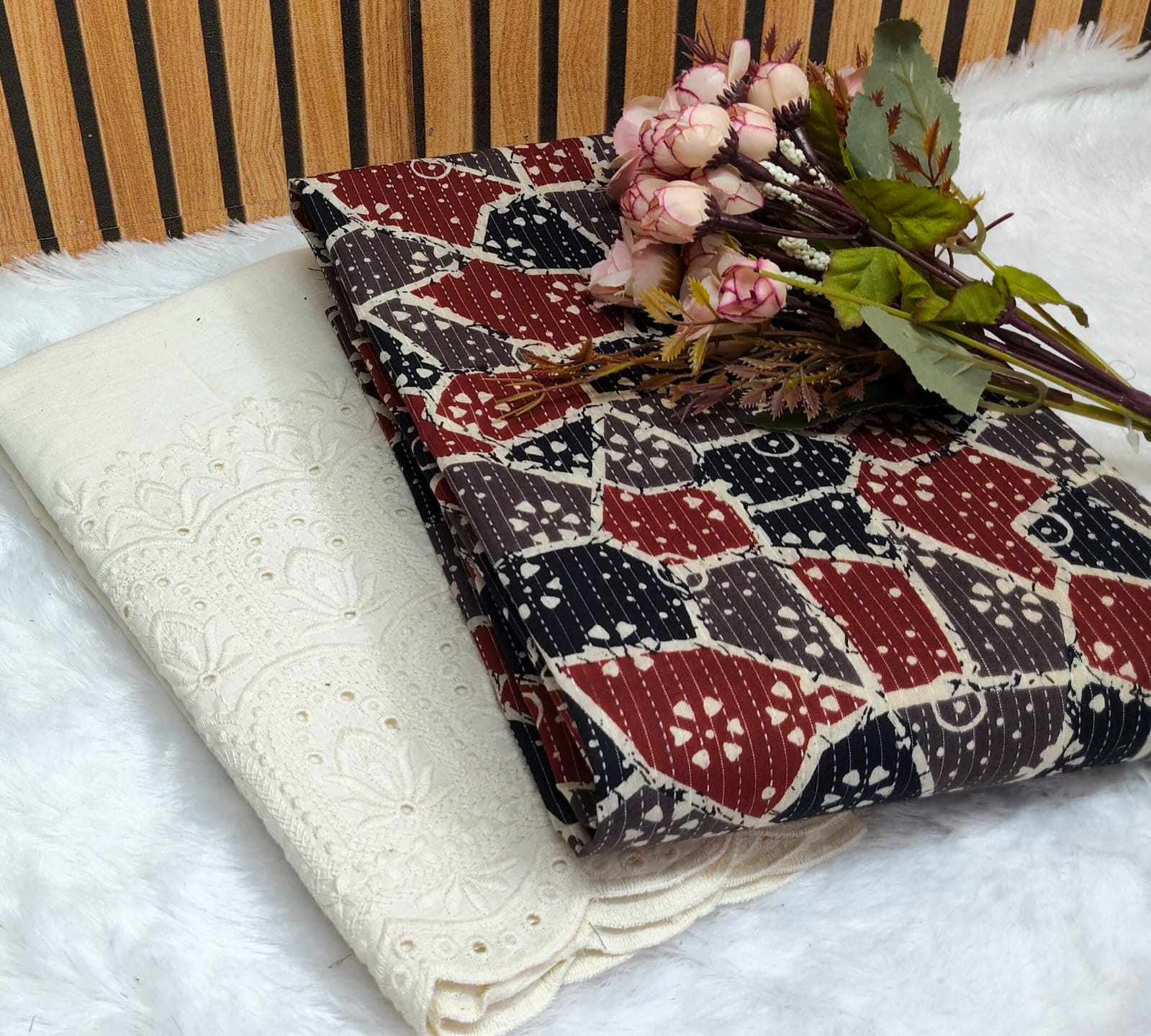 Cotton katha with Plazzo bottom 
