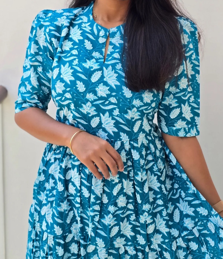 Anbarasi: Stylish Jaipur Cotton Western Maxi with Pocket – Aarral Kurtis & Kurtas