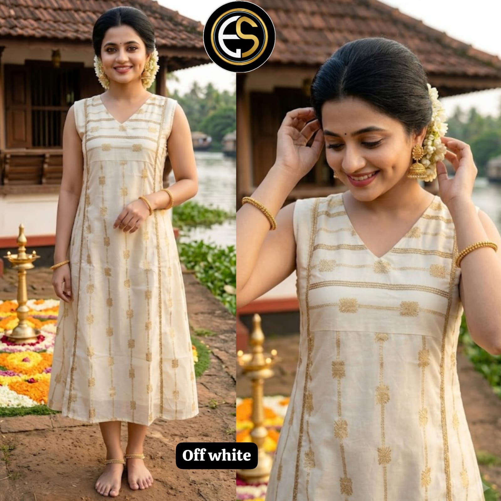 Premium mul chanderi Aline anarkali kurti
