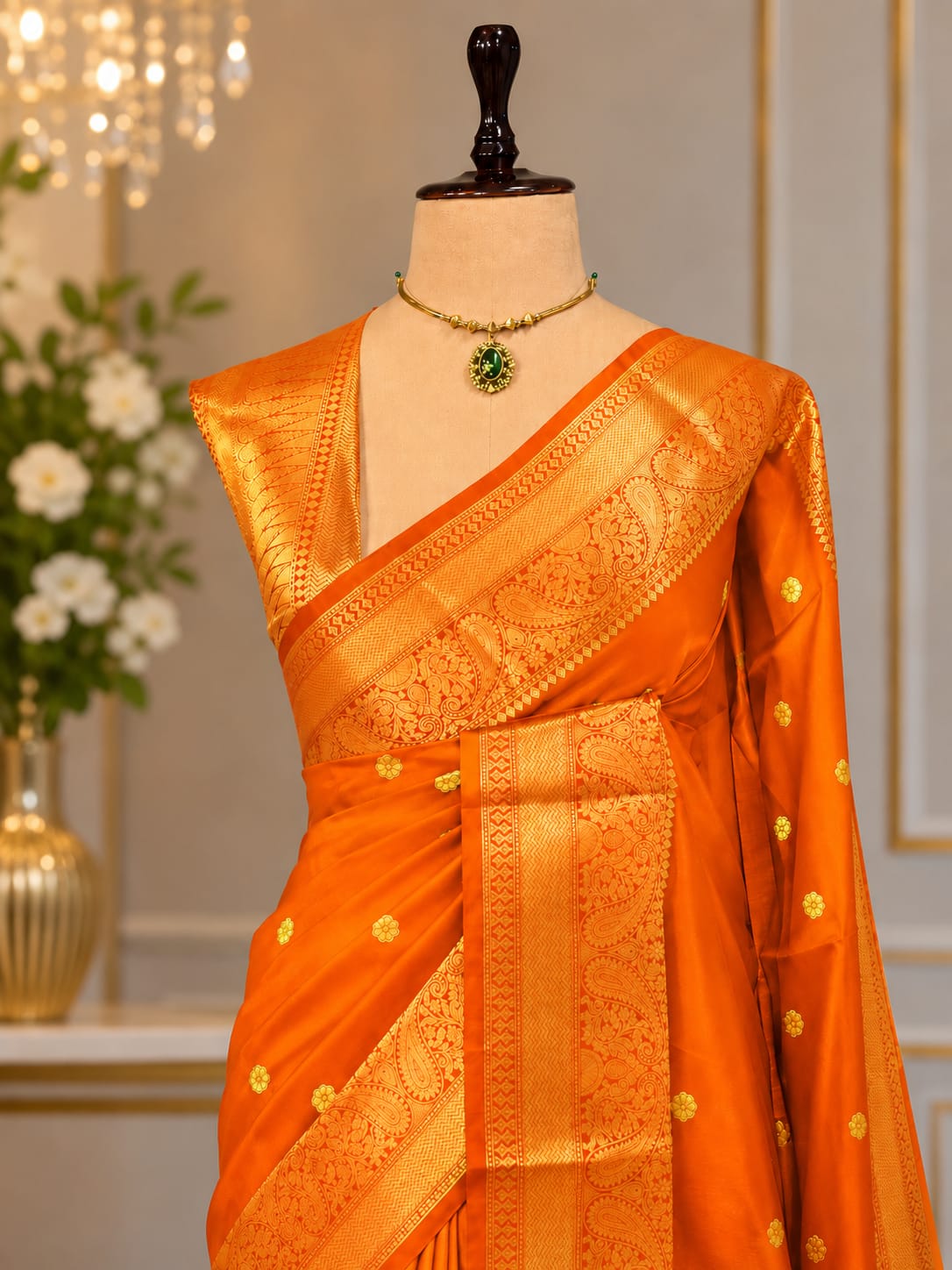 Banarasi semi katan semi silk saree