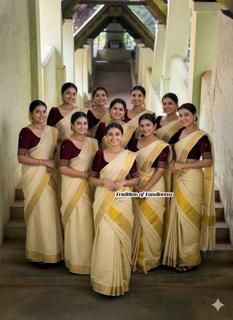 Anbarasi: Onam special setmundu tissue saree