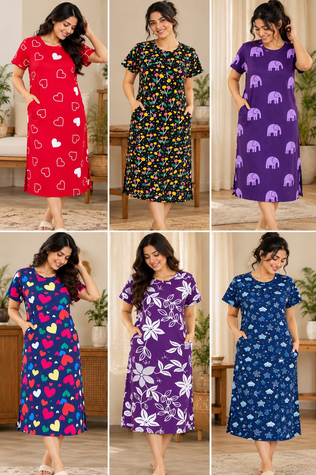 Everyday comfort long polo for night wear & lounge wear
