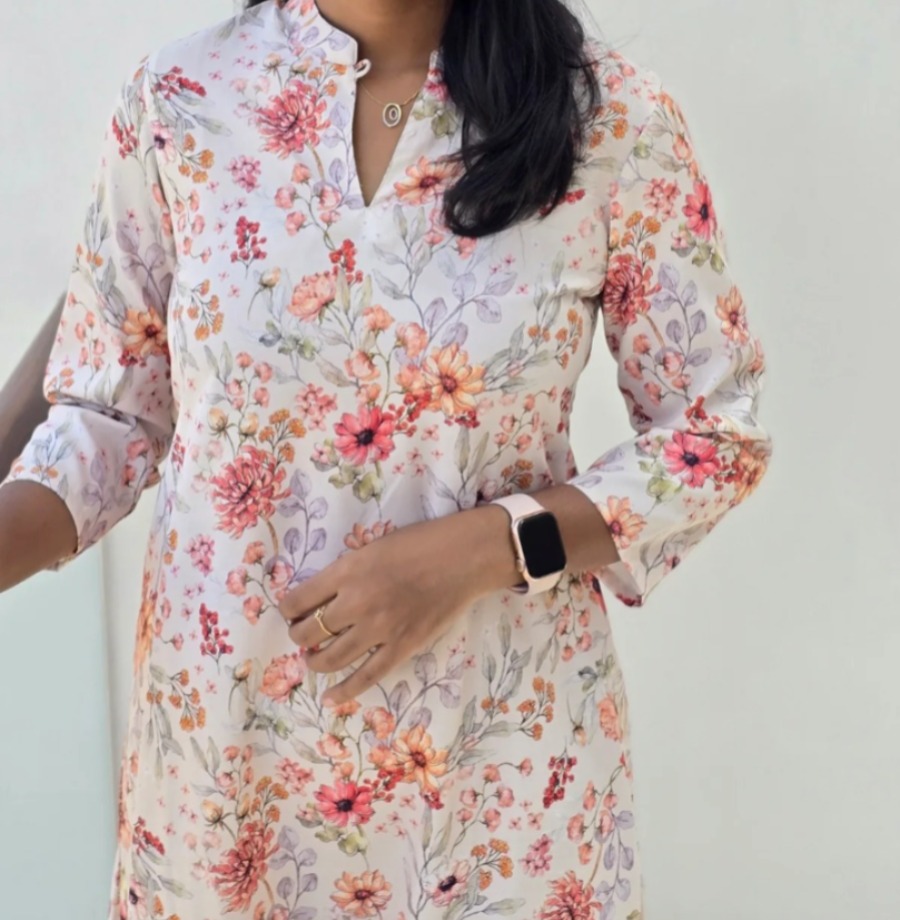 Anbarasi: A-Line Silk Cotton Kurtis with Elbow Sleeves, No Lining – Available in Sizes S to XXL