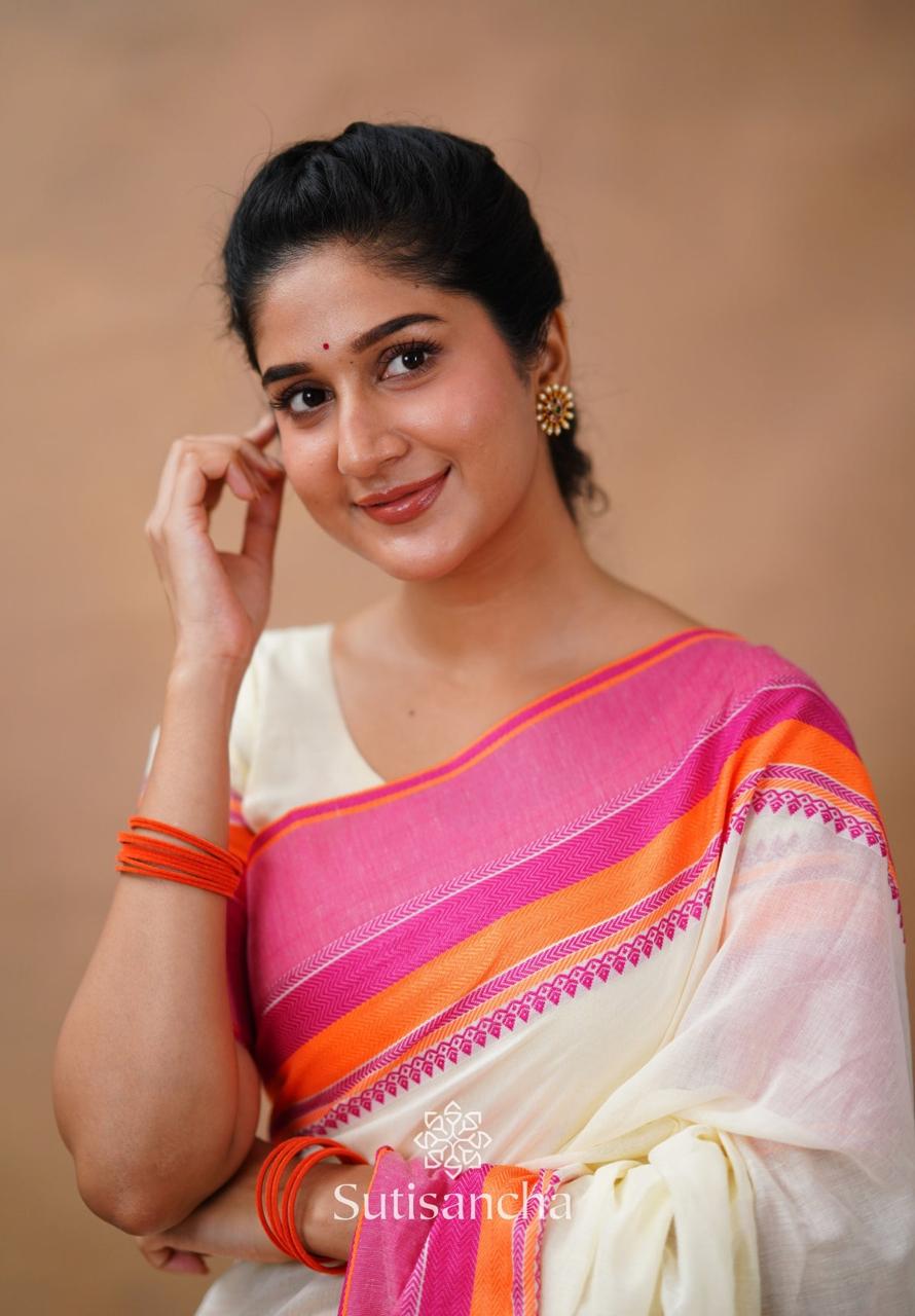 Anbarasi: Premium quality pure cotton hand weaving saree
