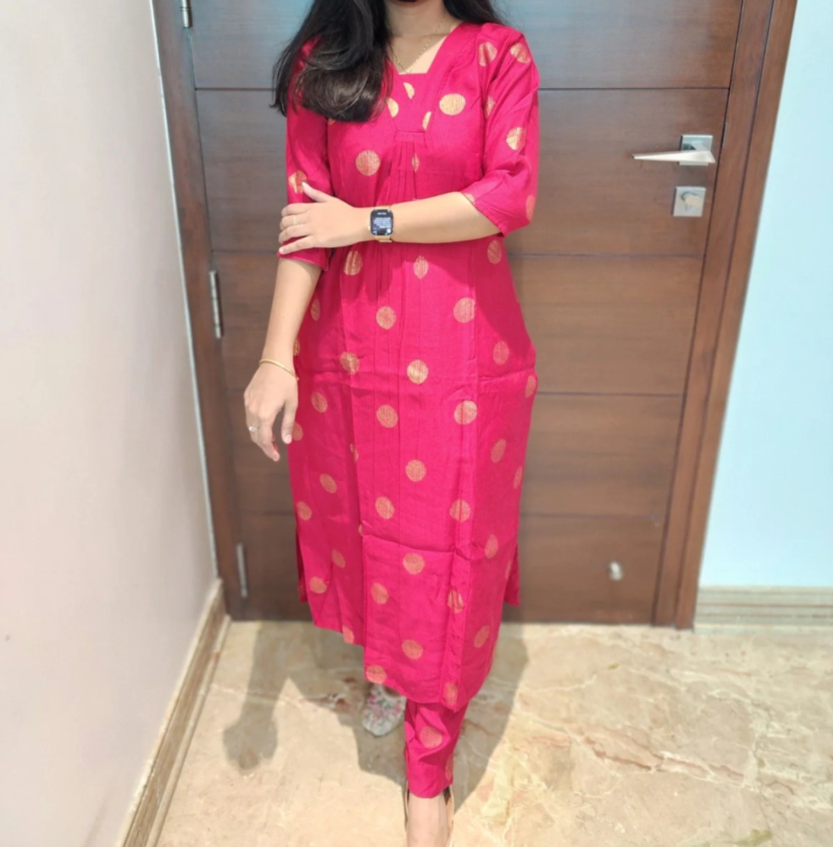 Aarral Raw Silk Cord Set Kurti with Pant | Elegant Ethnic Outfit