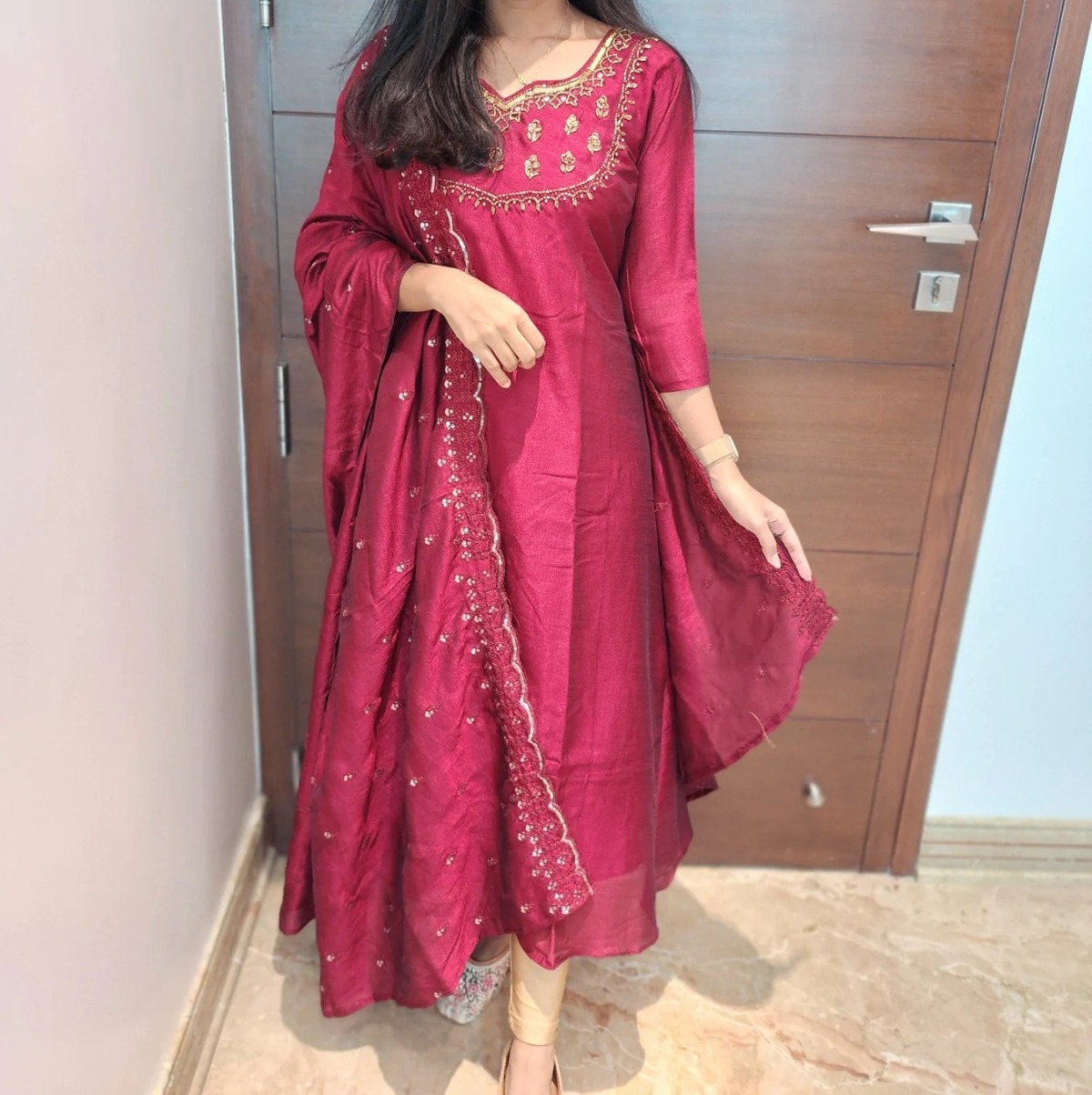 Vichitra silk salwar set 