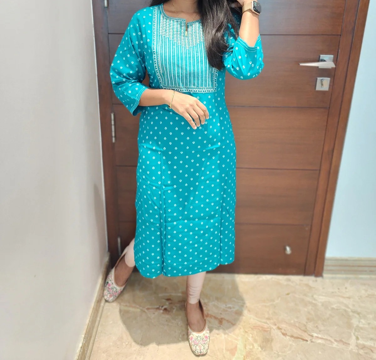 Anbarasi: Rayon Embroidered Straight Cut Kurtis for Women - Elegant Ethnic Kurtas