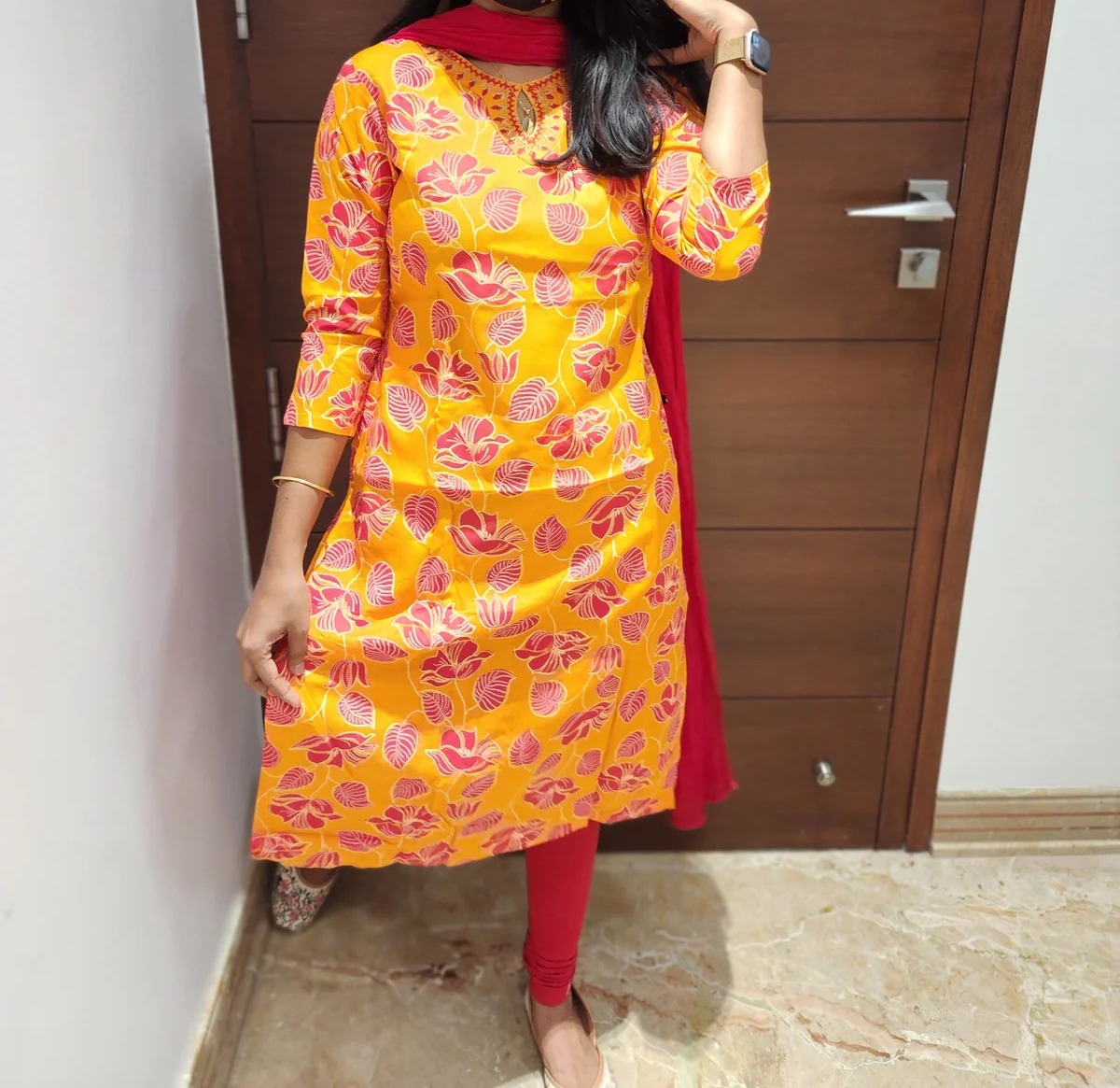 Anbarasi: Straight Cut Kurti with Pocket – Rayon/Popcorn Fabric, S to XXL Sizes