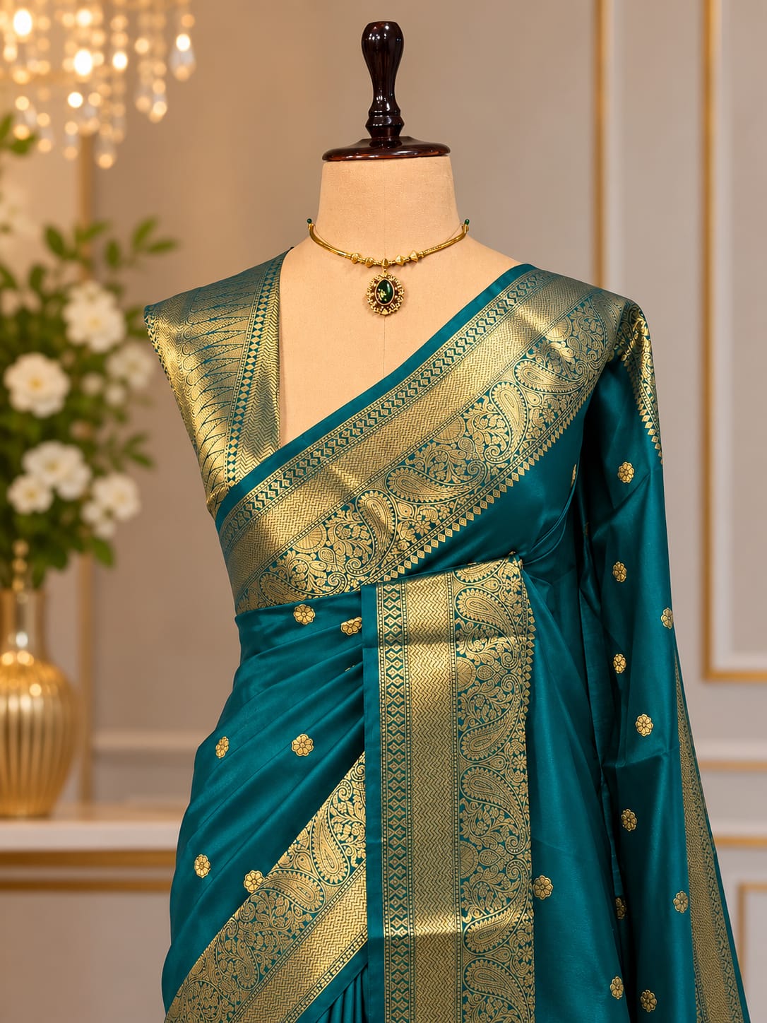 Banarasi semi katan semi silk saree
