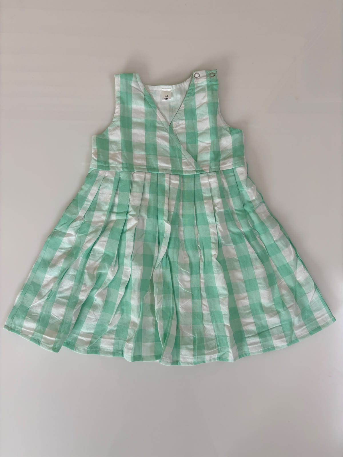 Kids Pure Cotton V-Neck Frock | Girls Outdoor Kids Wear