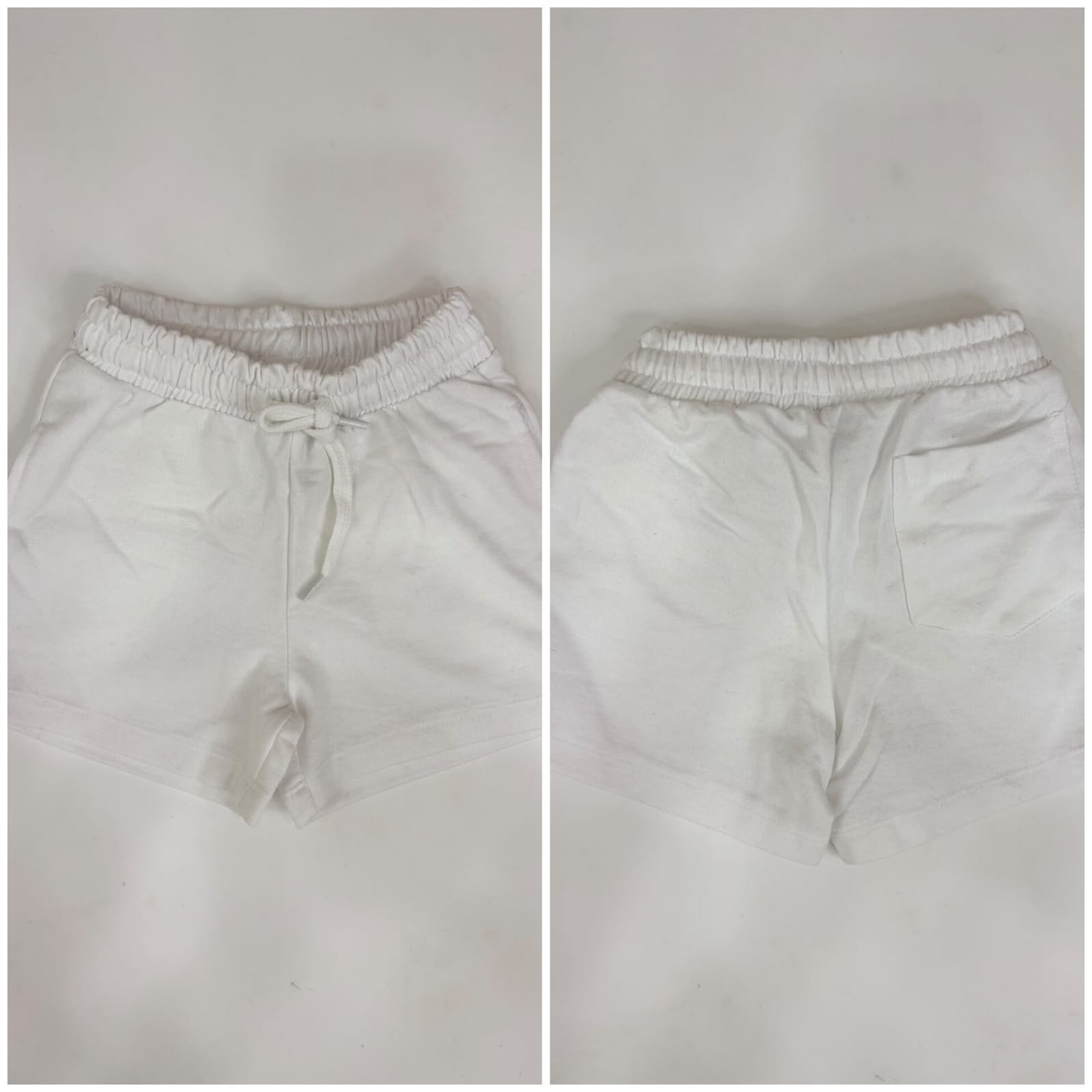 Kids unisex loopknit shorts everyday wear