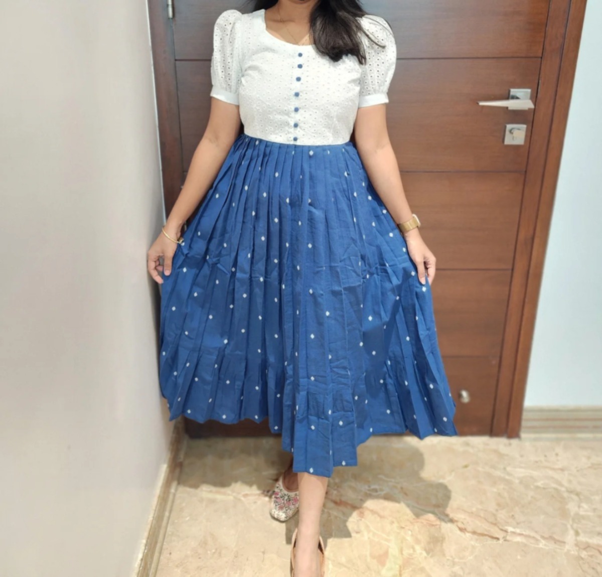 Anbarasi: Hakoba Style Western Frock for Women | Trendy Ethnic Kurtis by Aarral