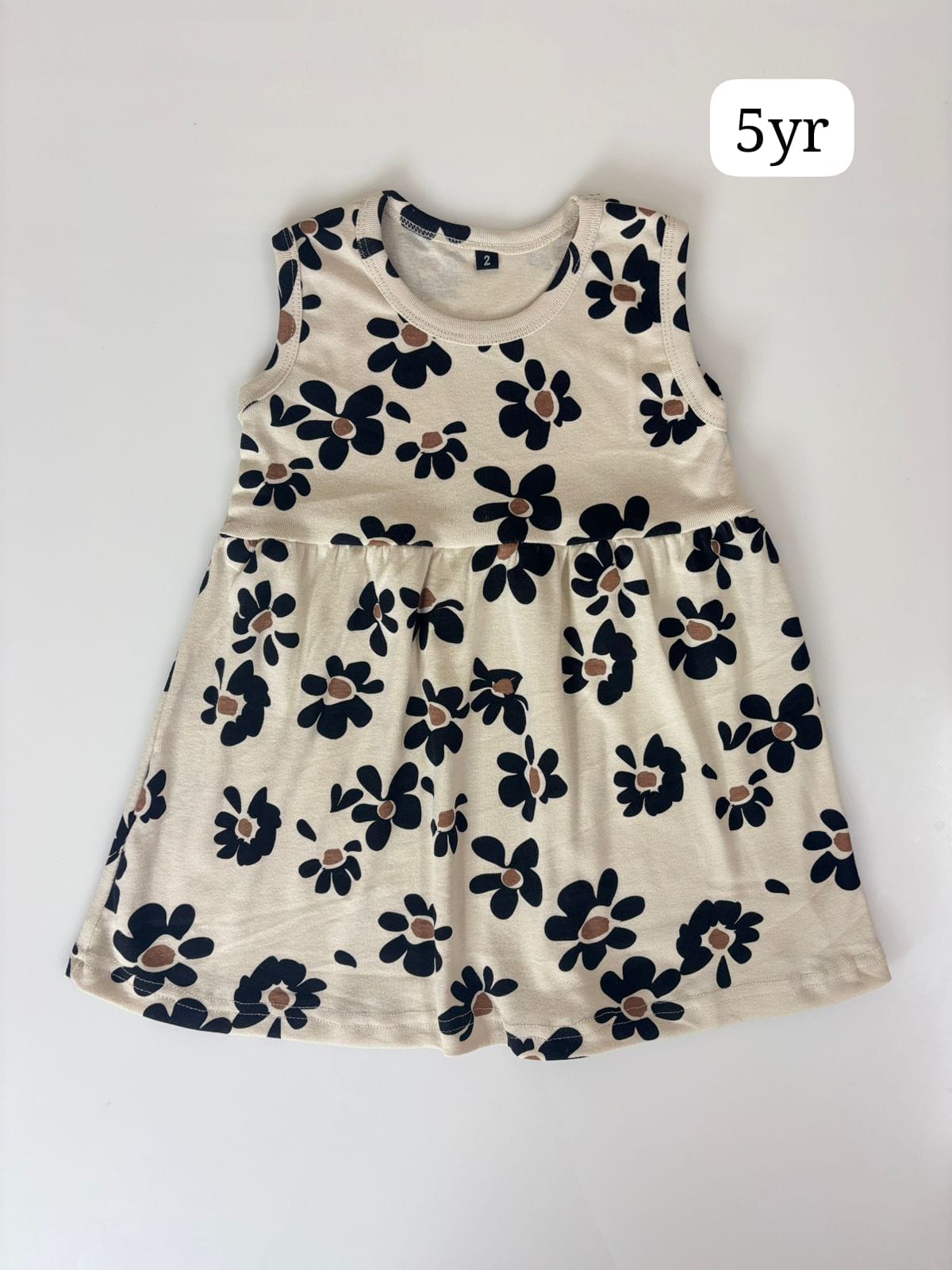 Sleeveless Knitted Cotton Frocks for Girls | Breathable Kids Wear