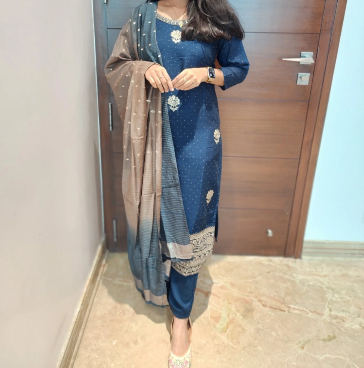 Vichitra Silk Salwar Set with Dupatta | Premium Salwar Set Dress by Aarral