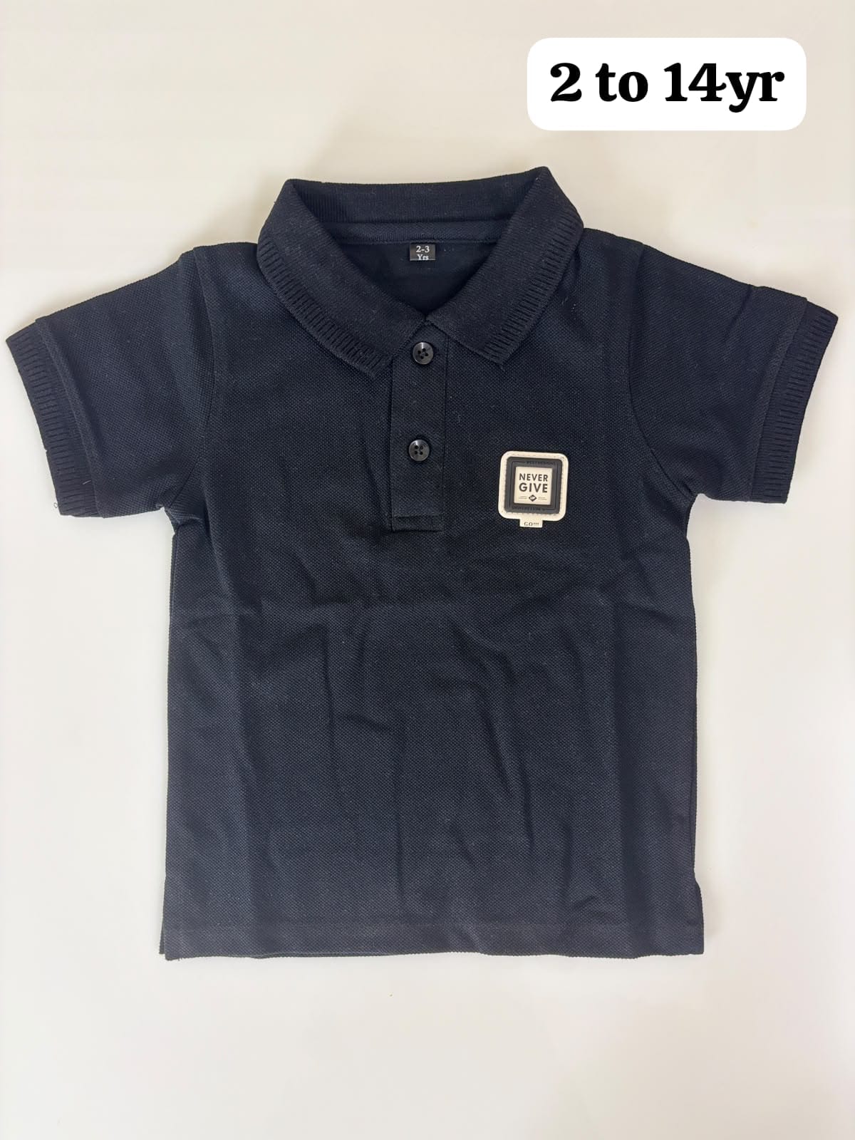 Soft knitted cotton fabric kids polo Tshirt 