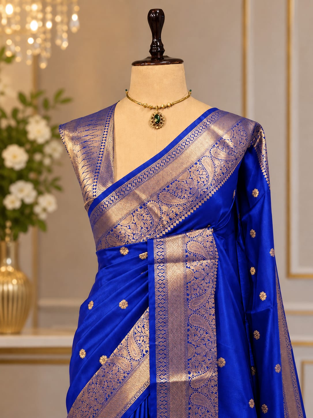 Banarasi semi satan semi silk saree