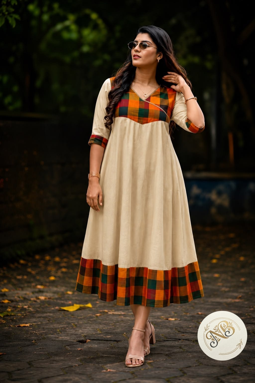 Stylish Aline kurti with lining 
