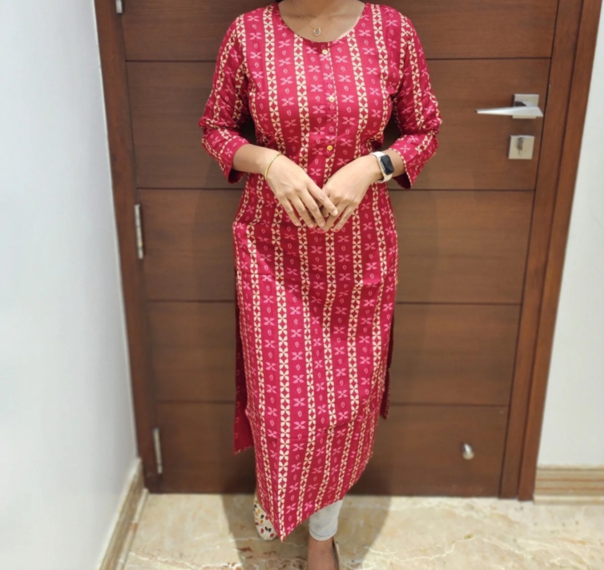 Anbarasi: Rayon Straight Cut Kurtis with Pocket, 43-Inch Length - Available in Sizes S to XXL