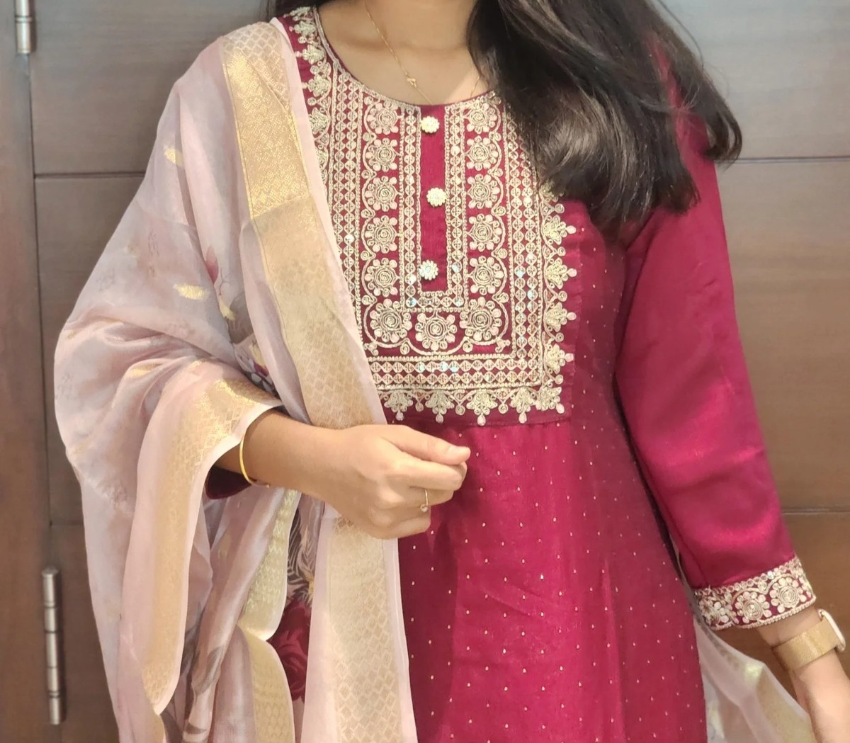 Vichitra silk salwar set 