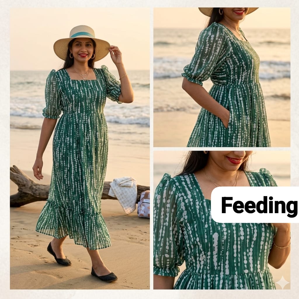 Georgette & chiffon for perfect maternity and feeding 