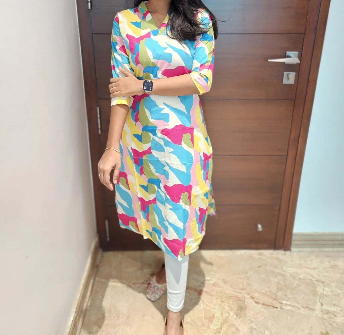 Anbarasi: Cotton Straight Cut Kurtis for Women | Lightweight Ethnic Wear India