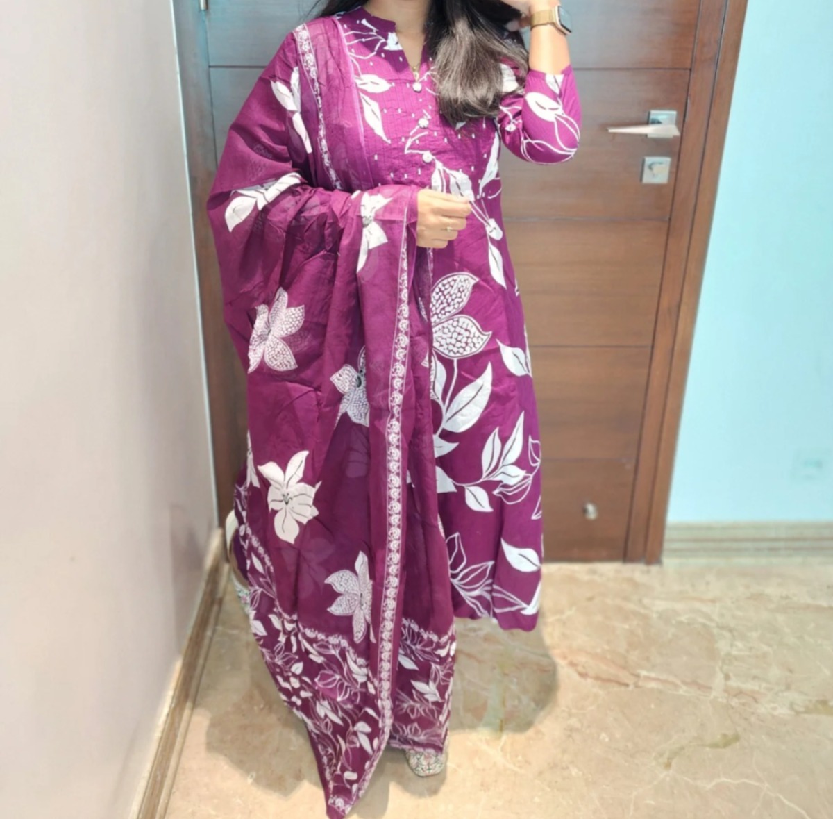 Anbarasi: Aarral Cotton Salwar Set with Dupatta – Lightweight Daily Wear, S to XXL