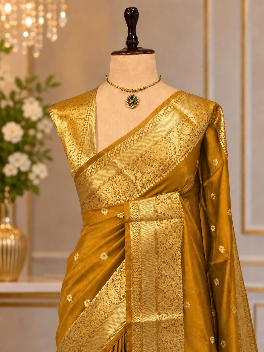 Banarasi semi katan semi silk saree