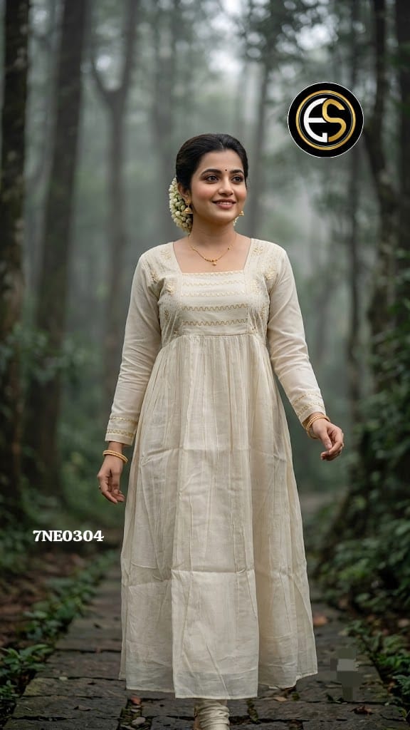 Anbarasi: Premium mul cotton Aline with lining