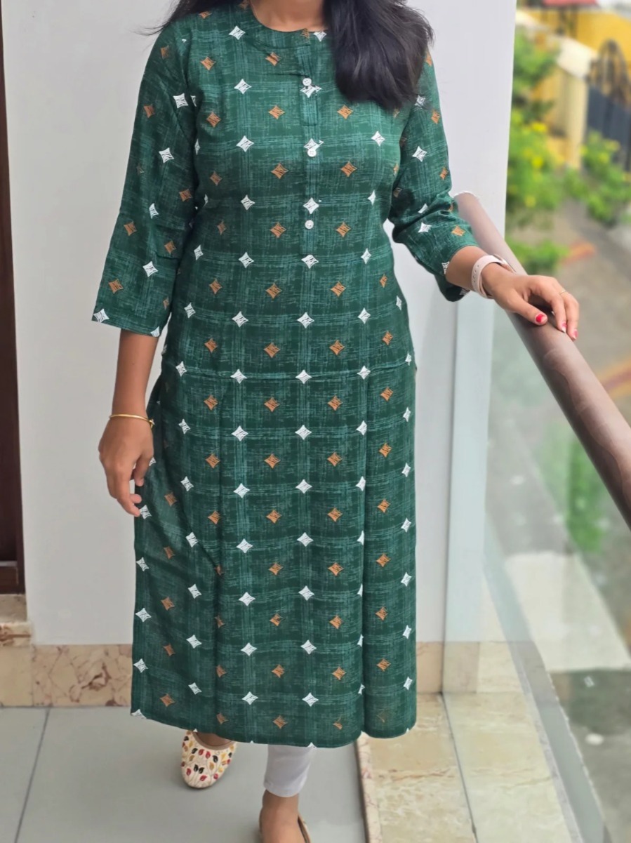 Anbarasi: Rayon Straight Cut Kurti with Embroidery and Pocket - 42-inch Height, S-XXL Sizes