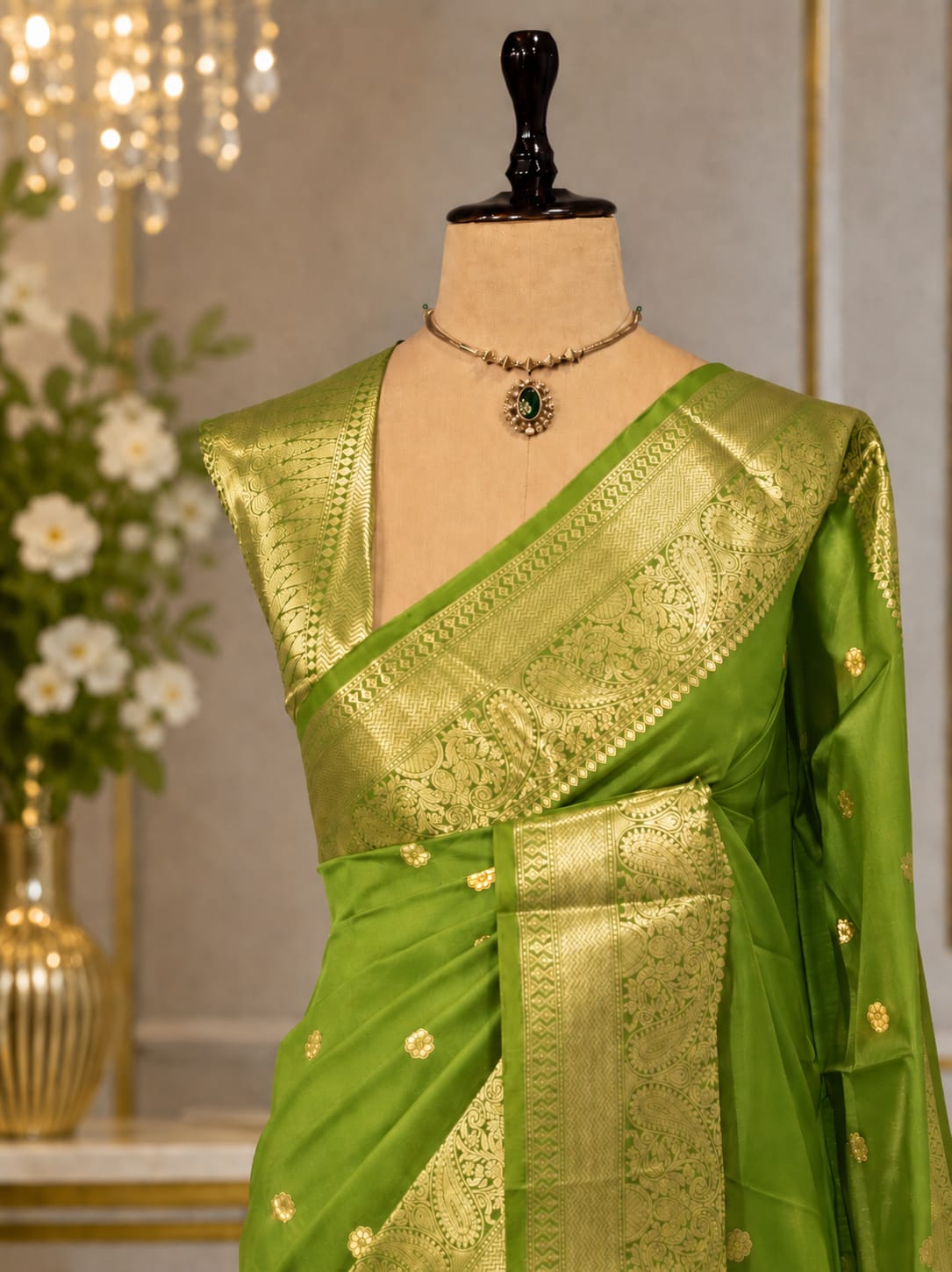 Banarasi semi katan semi silk saree