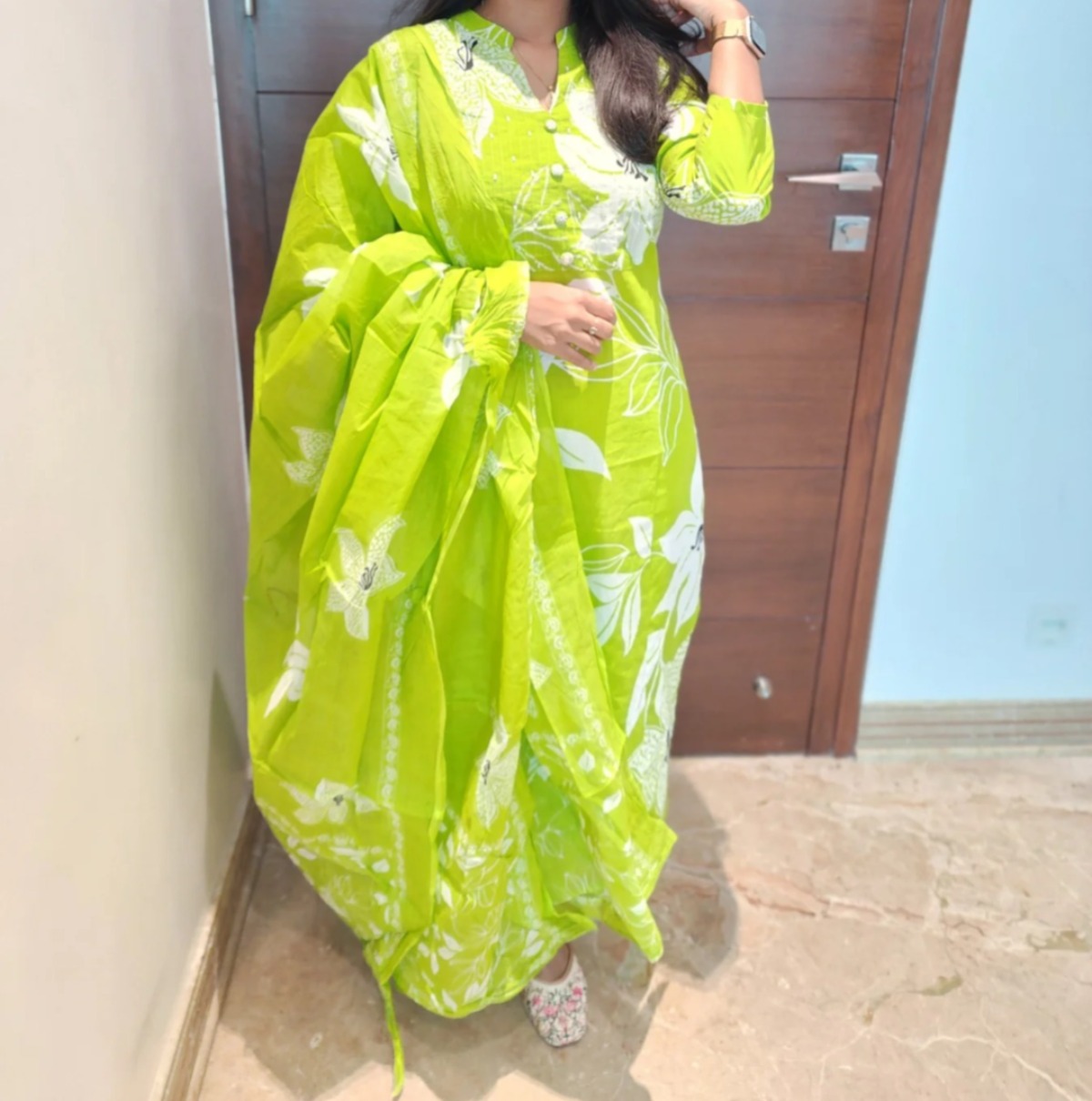 Anbarasi: Cotton Salwar Set with Dupatta – Elegant Women’s Ethnic Wear S to XXL
