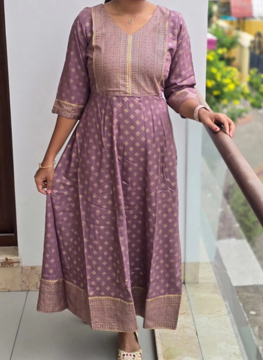 Anbarasi: Lyfix Premium Rayon Anarkali Dress – Elegant & Comfortable | Sizes S-XXL