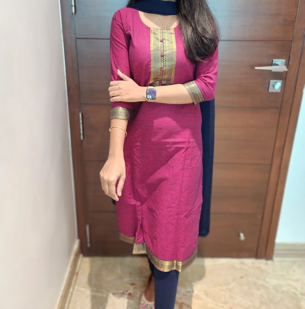 Anbarasi: Cotton Straight Cut Kurti for Women – Aarral Ethnic Daily Wear Kurta