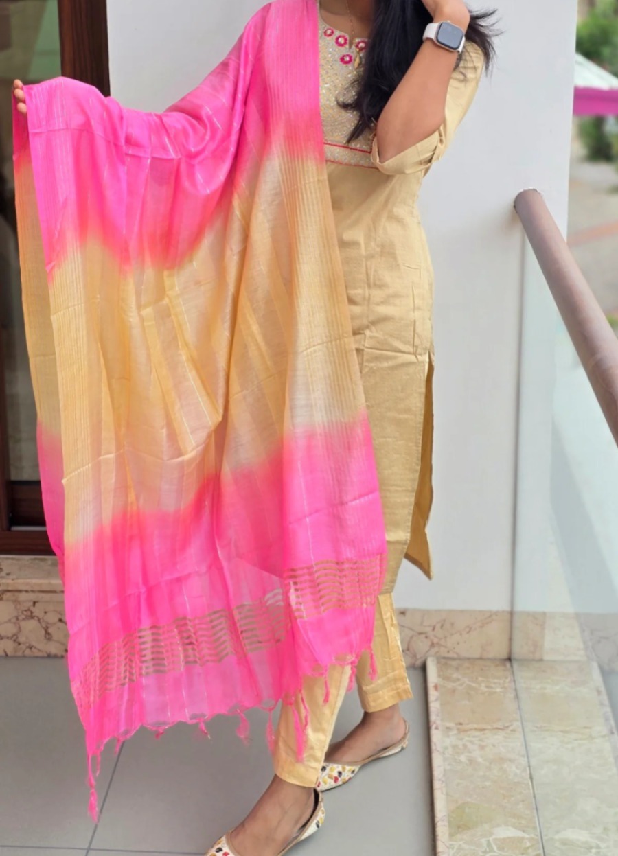 Anbarasi: Silk cotton salwar set