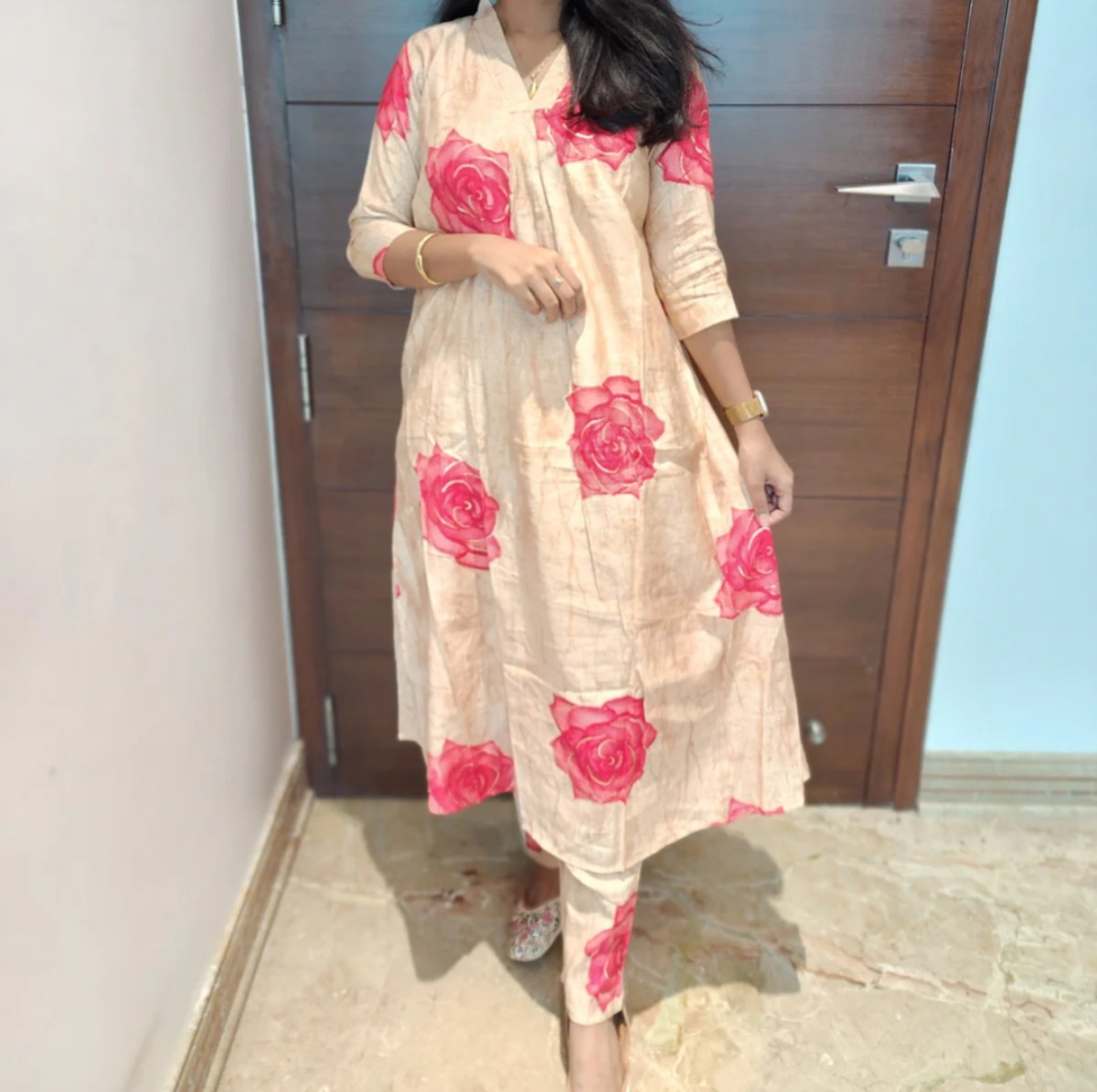 Anbarasi: Rayon Co-Ord Set Kurti with Pant | Stylish Kurtis & Kurtas by Aarral