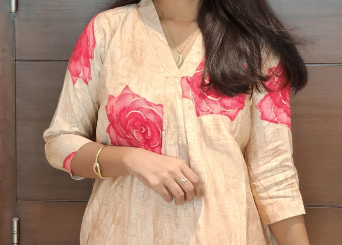 Anbarasi: Rayon Co-Ord Set Kurti with Pant | Stylish Kurtis & Kurtas by Aarral