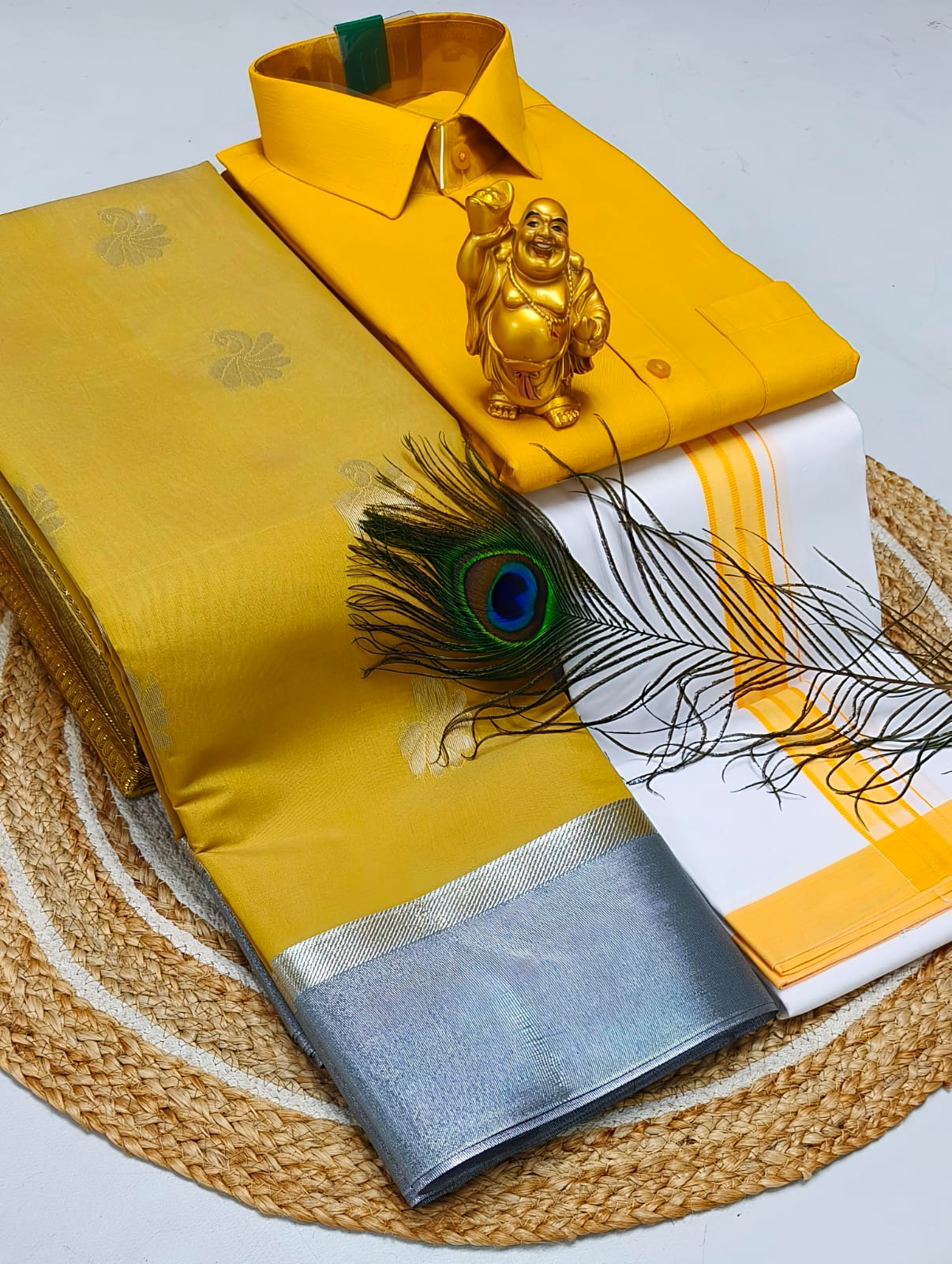 Ellampillai soft silver silk cotton sarees & Cotton dotis,shirts