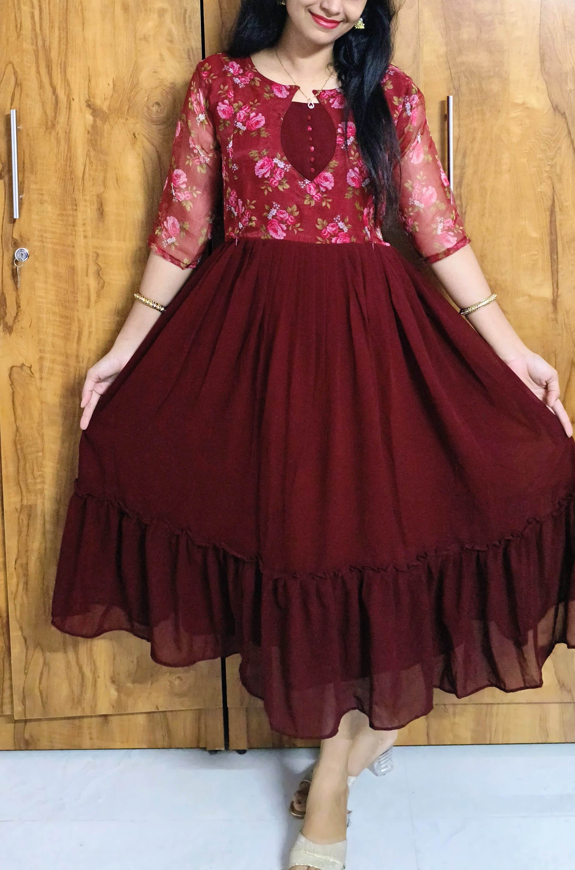 Georgette & organza for maternity and feeding 