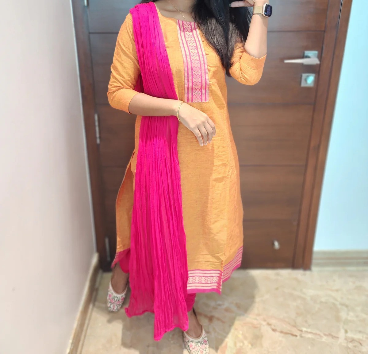 Anbarasi: Cotton Straight Cut Kurti – Ethnic Women's Kurtas for Daily Wear by Aarral