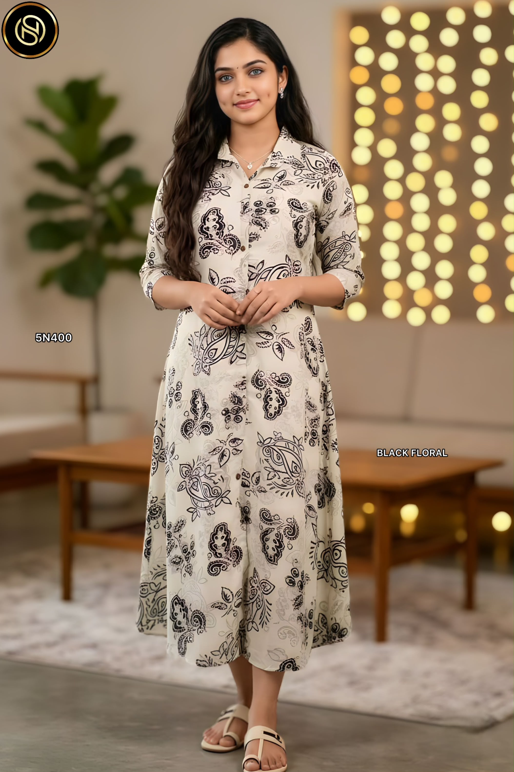 Georgette Floral shirt model dress