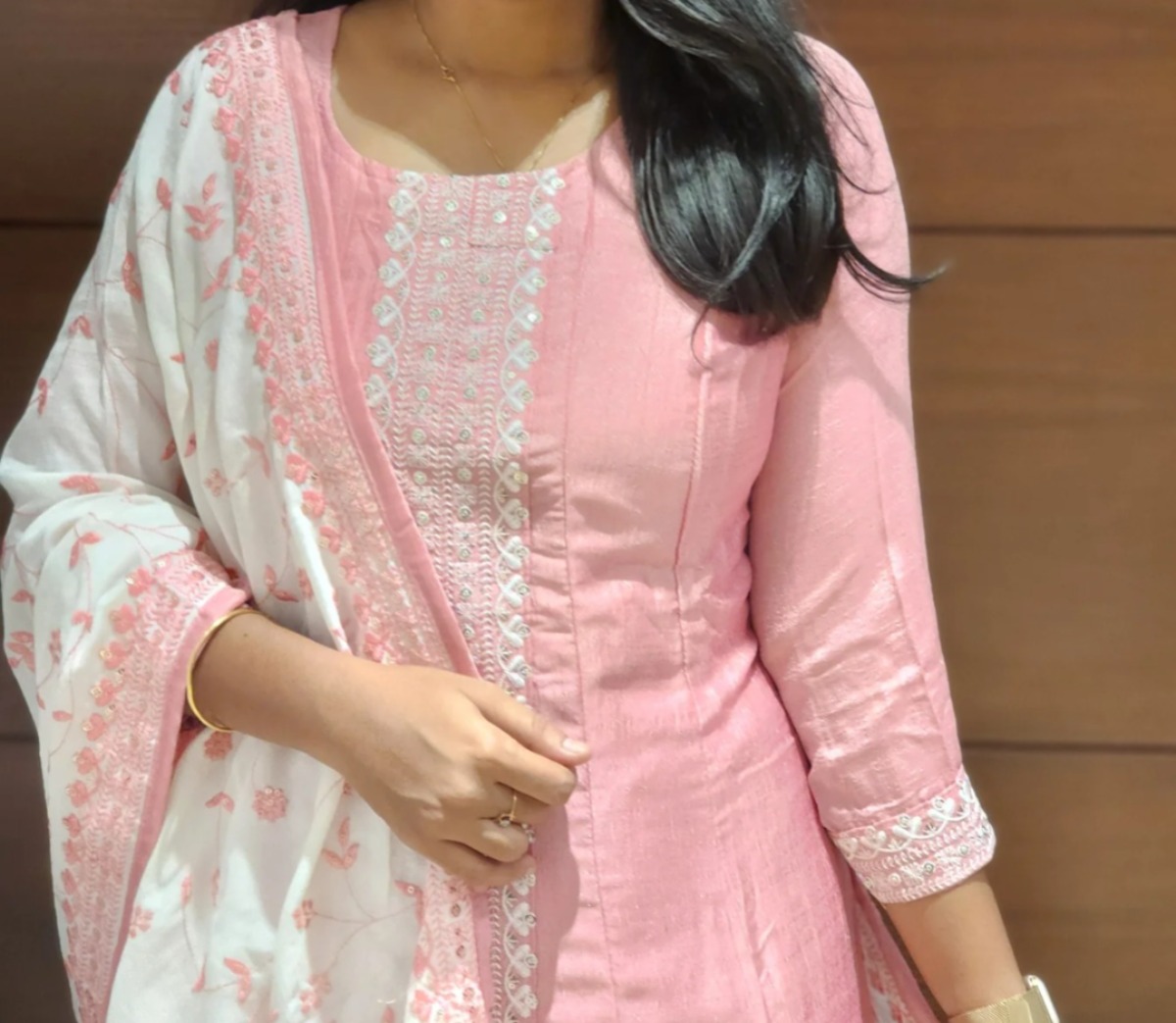 Anbarasi: Vichitra Silk Salwar Set with Lining | Elegant Kurti, Pant & Dupatta by Aarral
