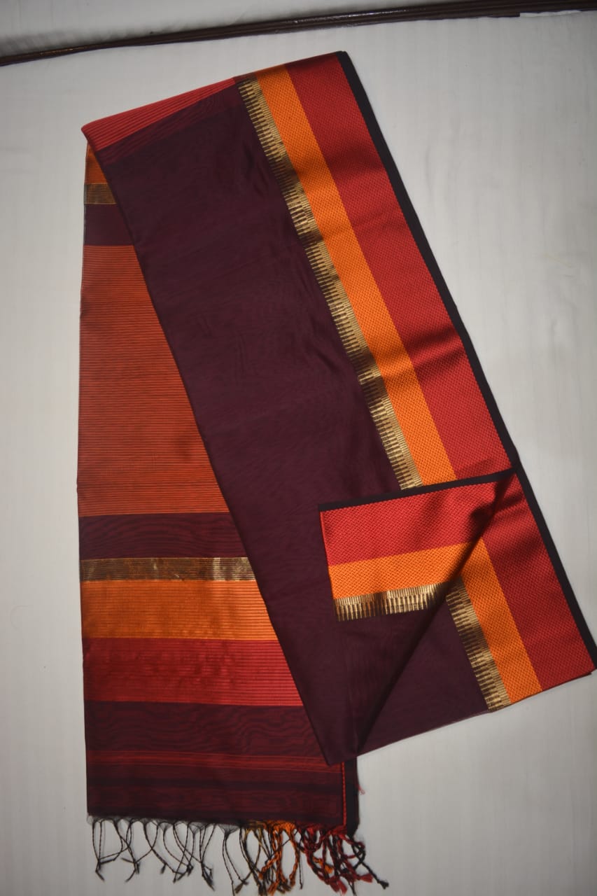 Maheshwari Cotton Silk Handloom Saree – New Traditional Design