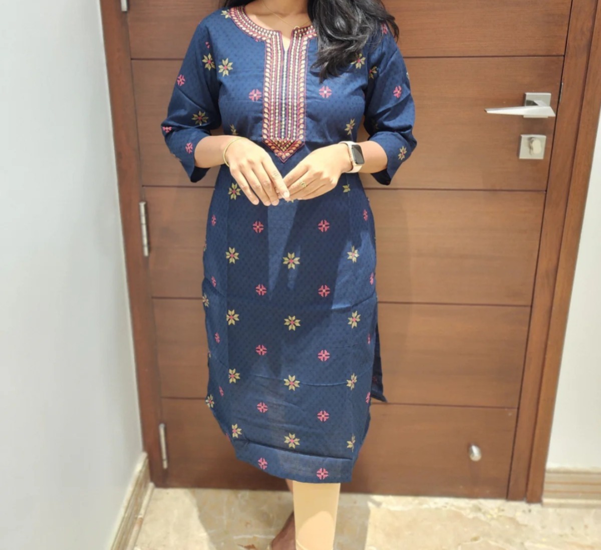 Anbarasi: Rayon Straight Cut Embroidered Kurtis – Pocket & No Pocket Options Available (S to XXL)